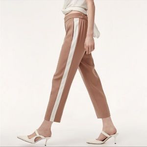 Aritzia Babaton Conan Pant in Pink with Stripe